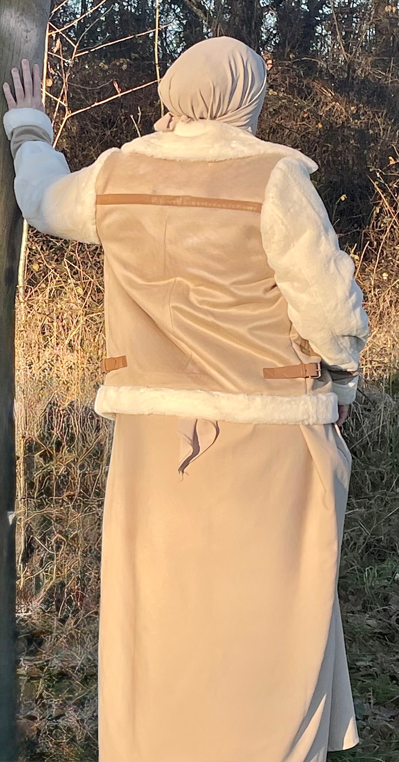 Veste en suédine avec fourrure