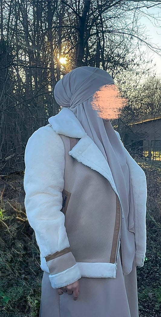 Veste en suédine avec fourrure